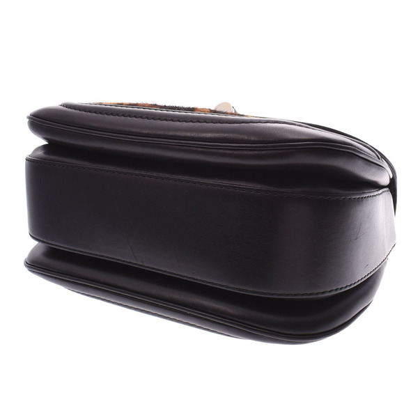 Gucci Bamboo Bag Leopard Black Harako Leather Handbag - Picture 5 of 9